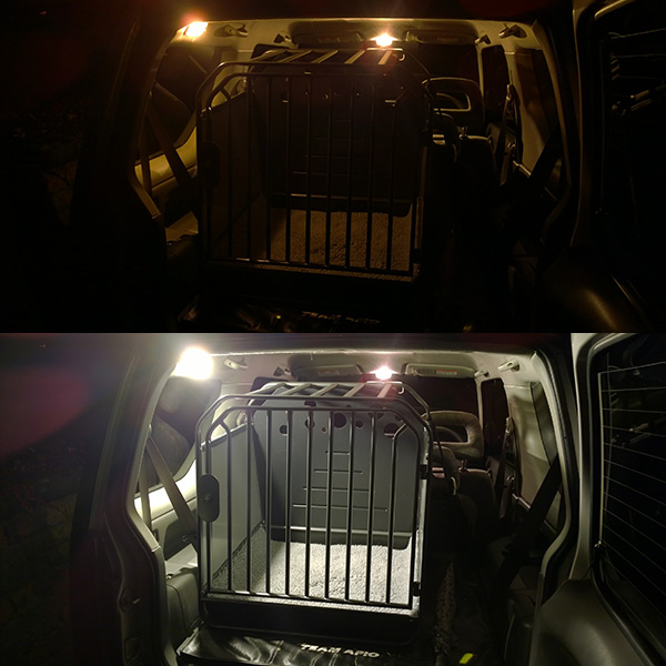 Suzuki Jimny boot light T10 - LED comparison