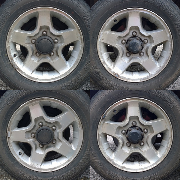 Suzuki Jimny alloy wheels pre-refurbishment